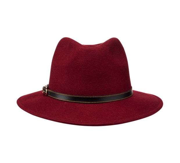 Bronté Fedora hat - Cleo - Burgundy red