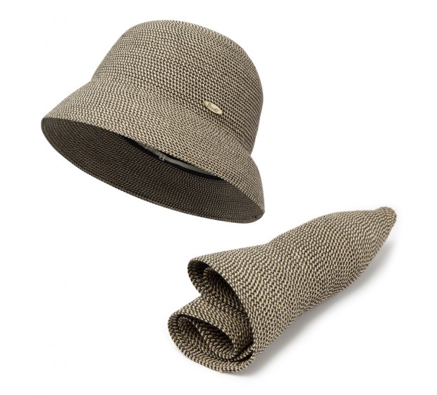 Bronté Bucket hat - Southwest - natural/black melange