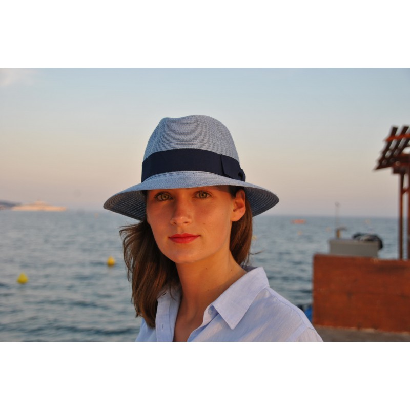 Bronte - Josephine -sun-hat-rollable-blue-melange